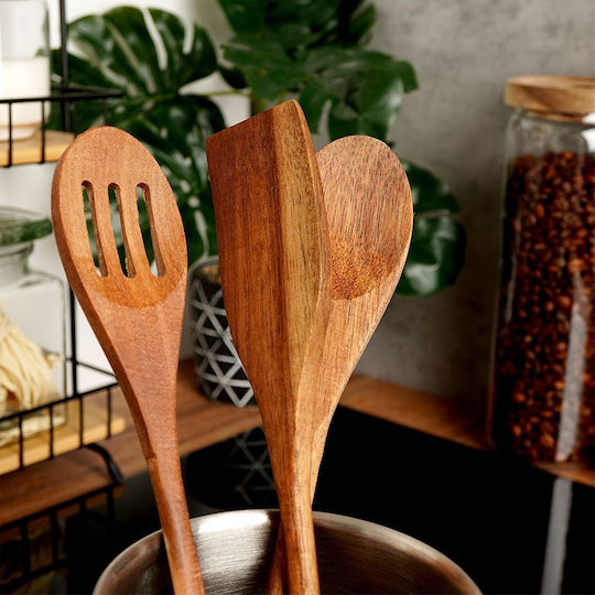 Excellent Houseware Σετ Ξύλινων Εργαλείων Μαγειρικής 3τμχ Γκρι