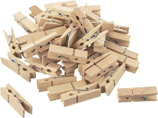 Orion Wooden Clothespins 50 Pieces Beige