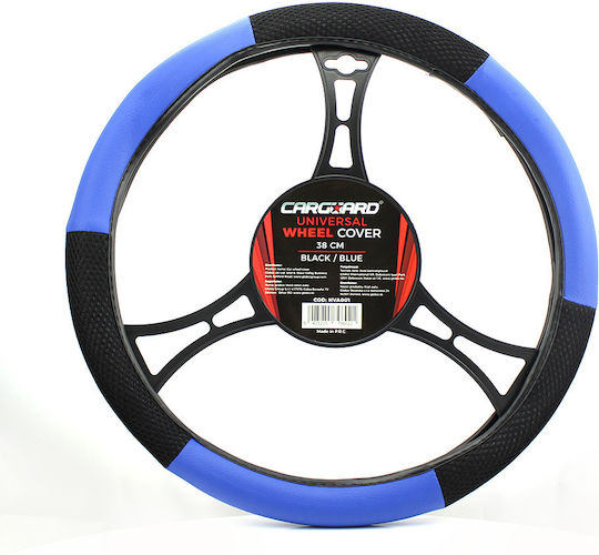 Universal 38 Cm Car Steering Wheel Cover Blue Black Steering Wheel Protection Easy Installation