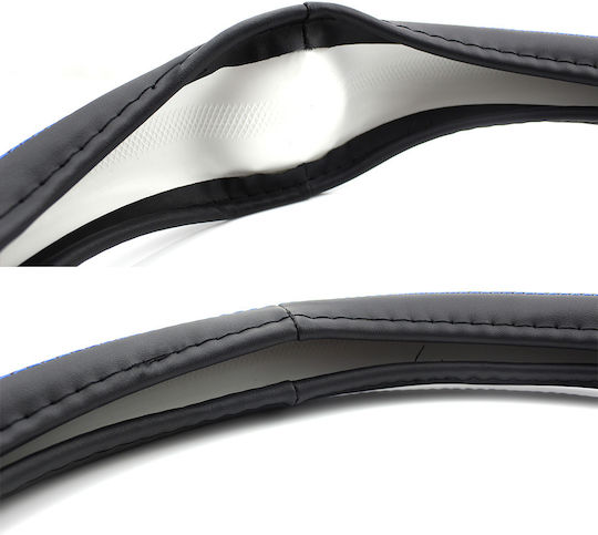 Universal 38 cm Auto Lenkradabdeckung Blau Schwarz Rutschfest Einfache Montage