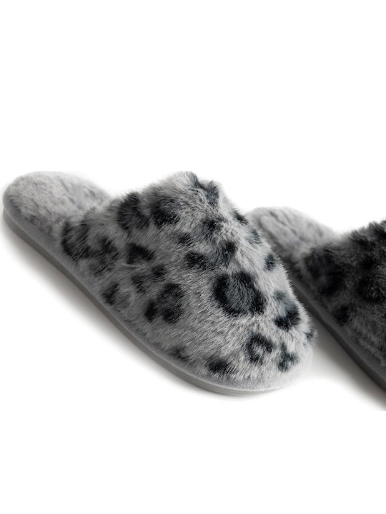 Anatomic Women's Slippers with Fur Gray