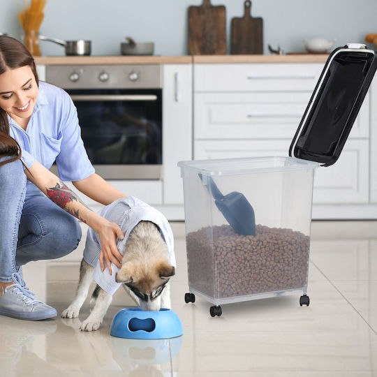 Relaxdays Recipient de Stocare a Alimentelor pentru Câine 46,5cm în Culoare Transparentă