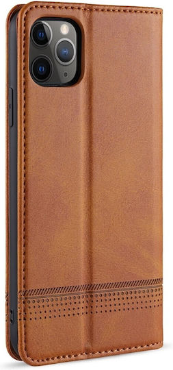 Azns Book Πλαστικό Καφέ (iPhone 12 Pro Max)