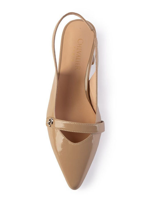 Damen Ballerinas Slingback in Beigem Farb AM 23A224-620S-1