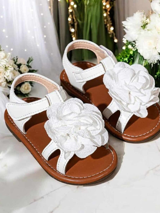 Kids' White Sandals