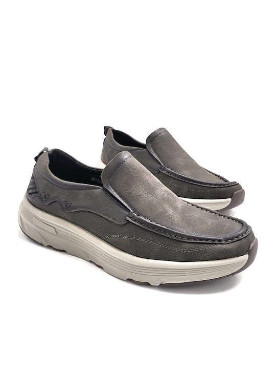 Men's Loafers in Gray Colour