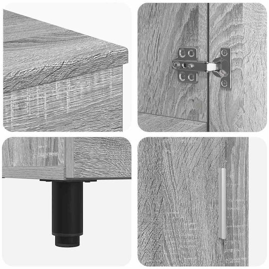 vidaXL Πάγκος χωρίς Νιπτήρα Μ60xΒ35xΥ60cm Γκρι Sonoma