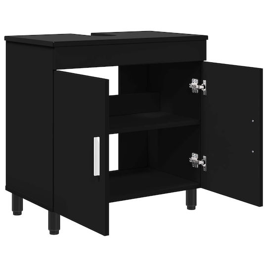 vidaXL Bathroom Vanity Unit without Sink M60xB35xH60cm Black