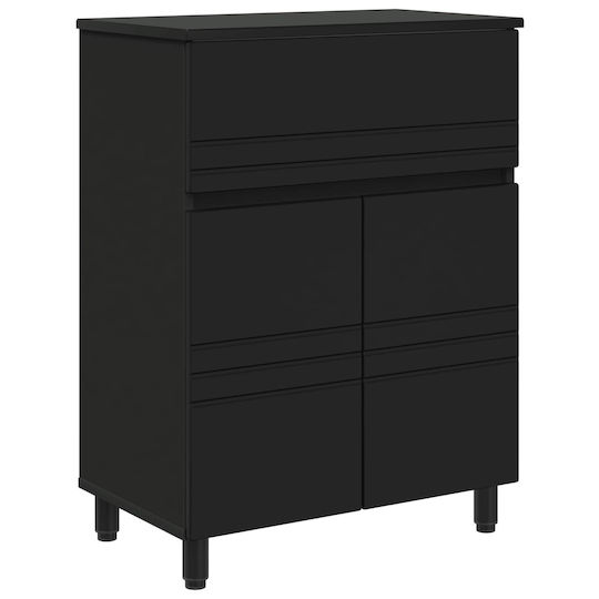 vidaXL Bathroom Vanity Unit Without Sink M60xB35xH80cm Black