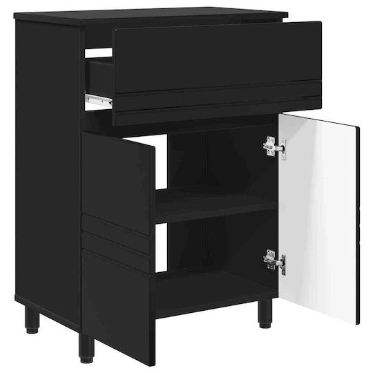 vidaXL Bathroom Vanity Unit Without Sink M60xB35xH80cm Black