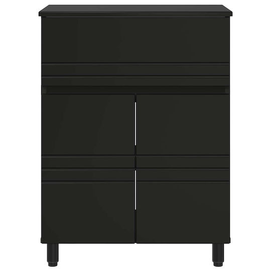 vidaXL Bathroom Vanity Unit Without Sink M60xB35xH80cm Black