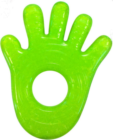 Munchkin Fun Ice Hand Teething Ring with Gel BPA Free Silicone for 0 m+ Green