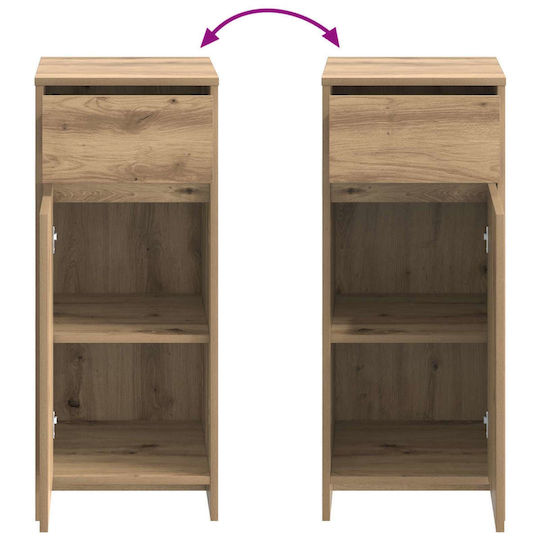 vidaXL Badezimmer Waschtisch-Einheit M35xB36.5xH85cm Eiche