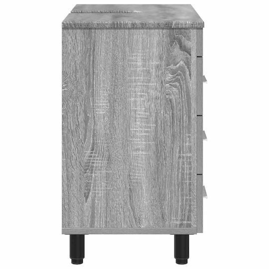 vidaXL Pătrat Fără Unitate De Mobilier Pentru Baie L60xA35xÎ60cm Gri Sonoma