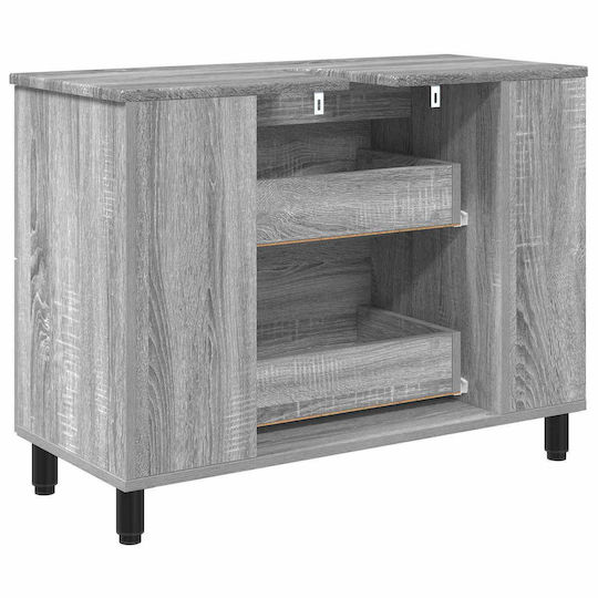 vidaXL Pătrat Fără Unitate De Mobilier Pentru Baie L80xA35xÎ60cm Gri Sonoma