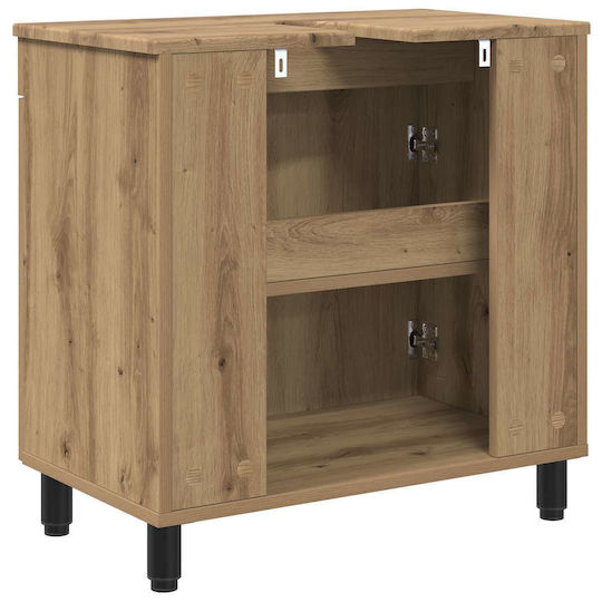 vidaXL Bathroom Vanity Unit without Sink M60xB35xH60cm Oak
