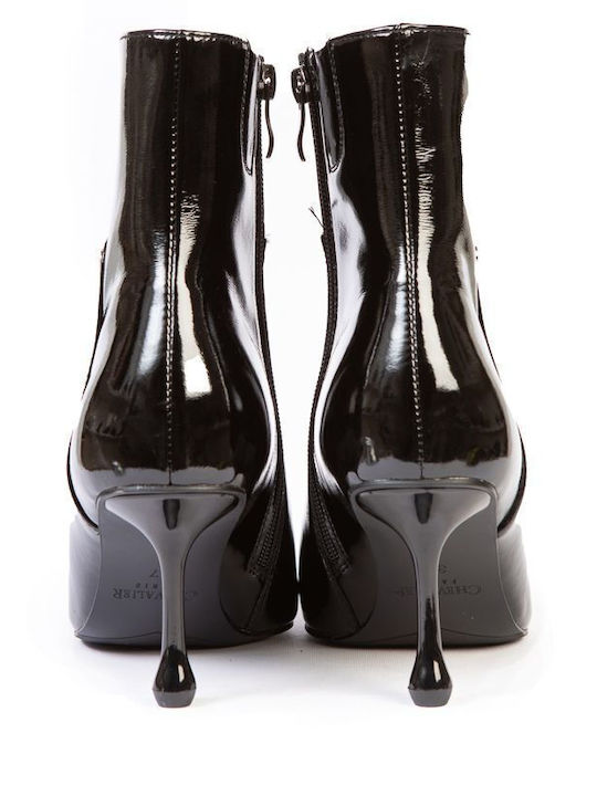 Leder Damen Stiefeletten Schwarz AM 5H645-6-901P Schwarz