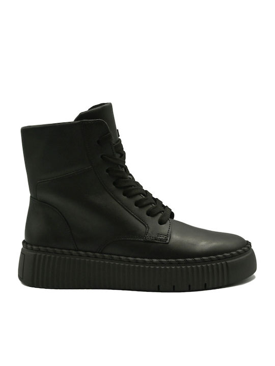 Leather Women's Ankle Boots Black