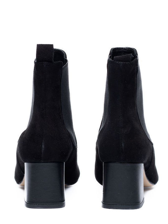 Suede Stiefeletten Damen Schwarz LU K143