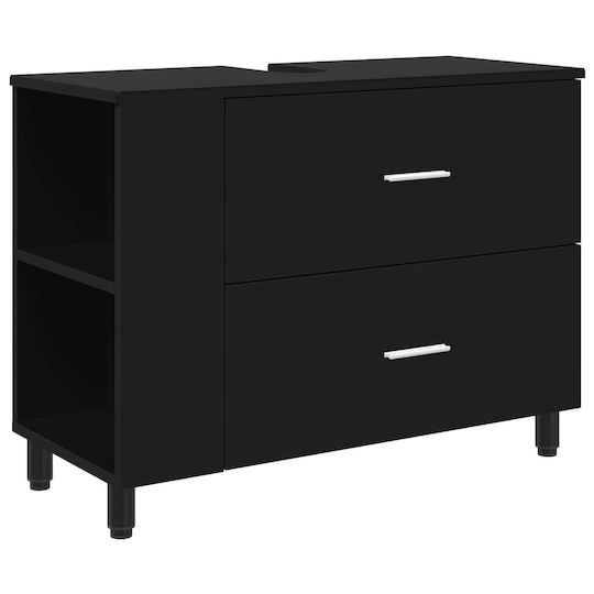 vidaXL Pangă Cu Lavoar M80xA35xÎ60cm Negru