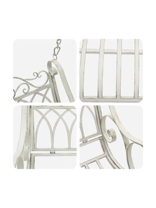 Garden & Veranda Swing Armchair with Metal Base 71x75x59cm White