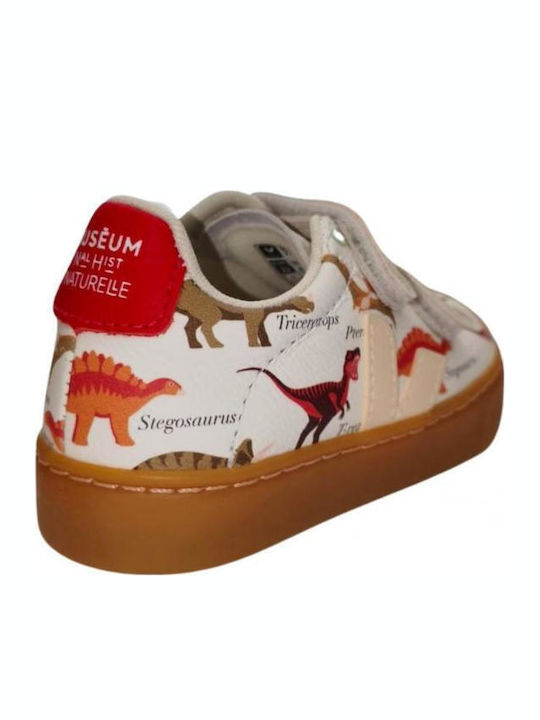 Kids Sneakers with Hoop & Loop Closure Beige