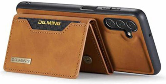 DG.MING Wallet Δερματίνης / Tempered Glass Καφέ (Galaxy A35)