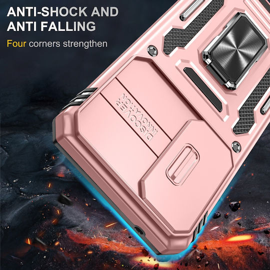 Forcell Back Cover Plastic / Tempered Glass Rose Gold (Galaxy A35Oppo A55 5G)