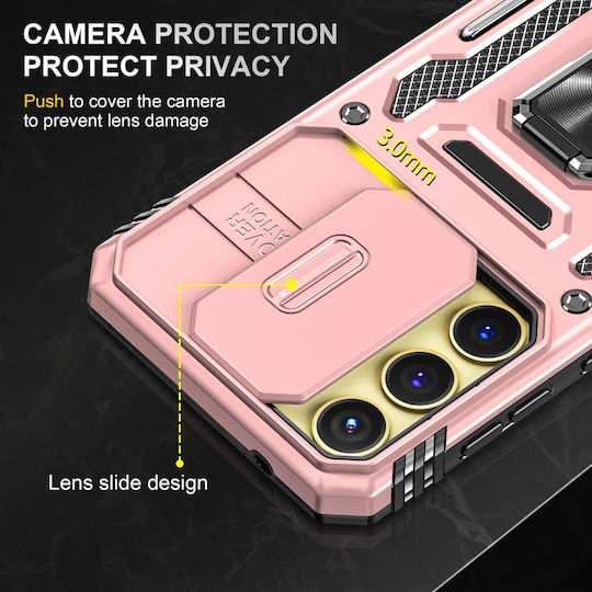 Forcell Back Cover Plastic / Tempered Glass Rose Gold (Galaxy A35Oppo A55 5G)