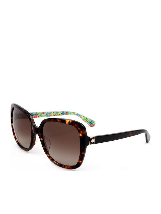Kate Spade Wilhemina Women's Sunglasses with Brown Tartaruga Plastic Frame and Brown Gradient Lens
