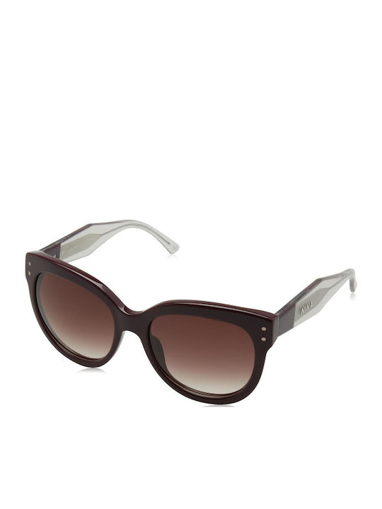 Nina Ricci Sunglasses Burgundy with Acetate Frame & Brown Lens Nina Ricci Sunglasses Burgundy with Acetate Frame & Brown Lens