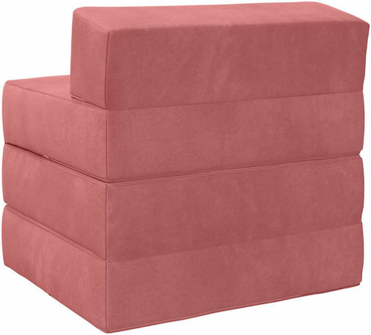 Sessel Bett Samt Rosa 200x70x63cm