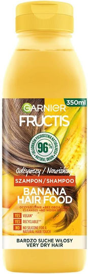 Garnier Fructis Banana Hair Food Σαμπουάν Αναδόμησης/Θρέψης για Ξηρά Μαλλιά Μαλλιά 350ml