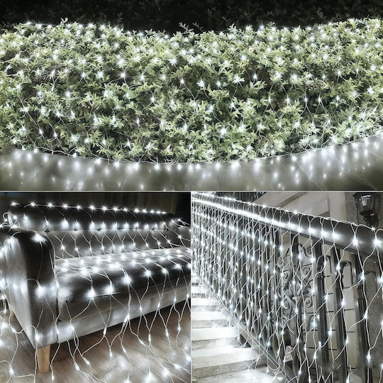 Instalație Luminoasă LED 3 m x 200 cm Alb Cald Tip Plasă