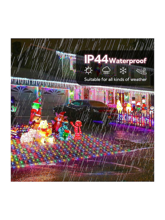 Led Light Net Curtain Waterproof 8 Modes 150x150 Cm