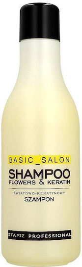 Stapiz Basic Salon Flowers & Keratin Shampoos Reconstruction/Nourishment & Shine for All Hair Types 1000ml