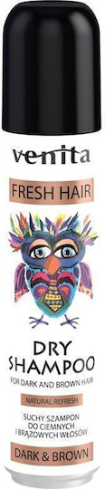Venita Fresh Hair Dark & Brown Trocken Shampoos Glanz für Alle Haartypen 75ml