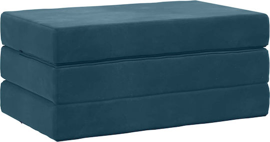 vidaXL Кадифен Калъф За Възглавница Син 45x80см