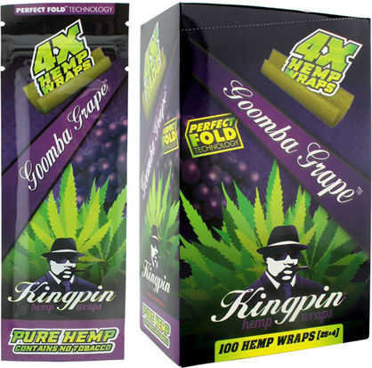 HBI EUROPE GMBH Kingpin Purple Goomba Grape Cigar Wraps 100mm 5cm With Purple Grape Flavor 4 Pieces