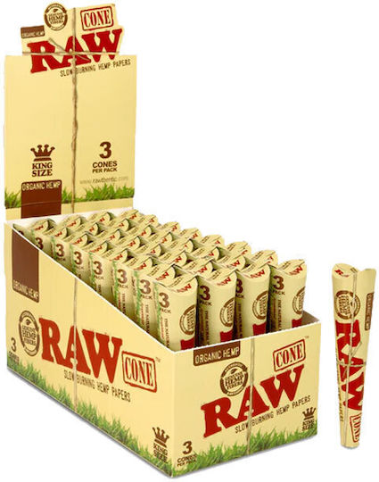 Raw Τσιγαροσωλήνες Classic Cone με Γεύση Classic Εκρού 32 x 32τμχ