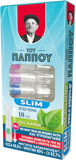 Του Παππού Πίπες Τσιγάρων Slim 6.5mm 10τμχ