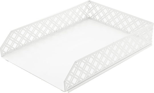 Desk Organizer Set 4 Pieces Office Document Holder Metal White