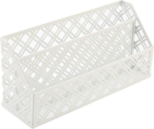 Desk Organizer Set 4 Pieces Office Document Holder Metal White