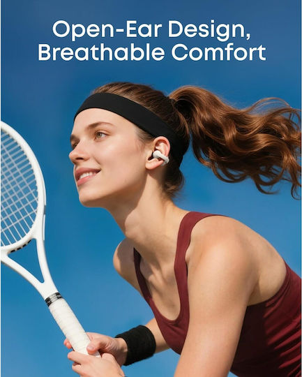 Soundcore by Anker C50i Open Ear Bluetooth Безжични Слушалки с Устойчивост на Изпотяване и Калъф за Зареждане Бели