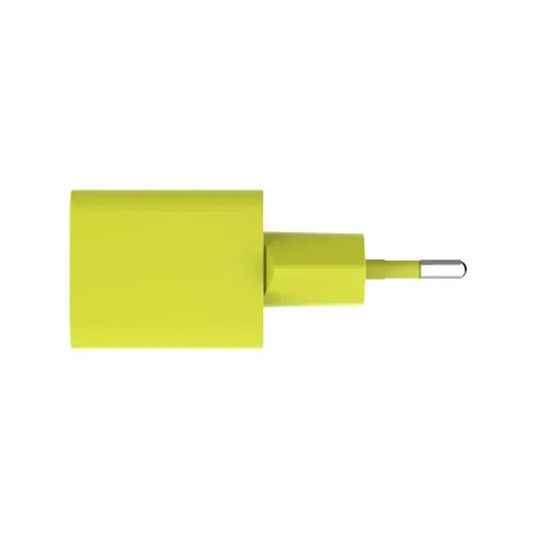 TTEC Φορτιστής GaN με Θύρα USB-C και Καλώδιο USB-C - USB-C 45W Power Delivery Neon Yellow (SmartCharger)