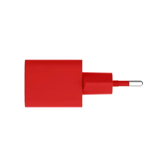 TTEC GaN Charger with USB-C Port and USB-C - USB-C Cable 45W Power Delivery Neon Red SmartCharger