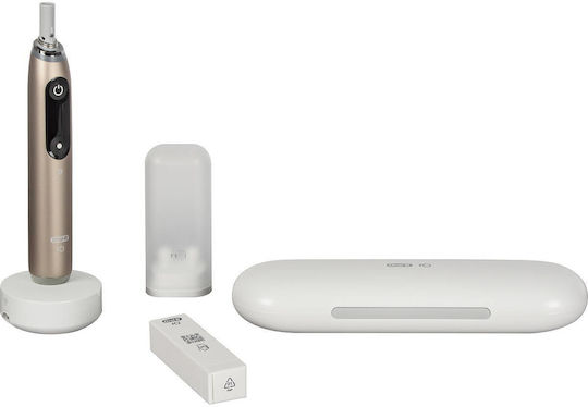 Oral-B Io Series 10 Elektrische Zahnbürste mit Drucksensor und Reiseetui Gold