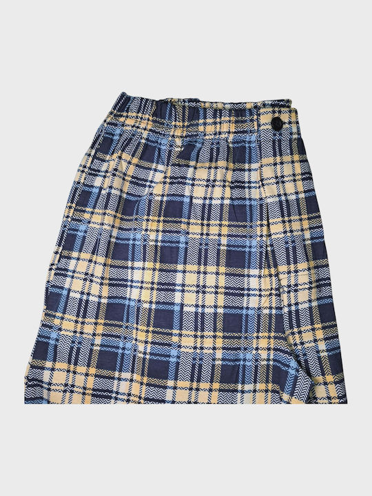 MEI Pijama Bărbătească de Vară în Carouri Albastră