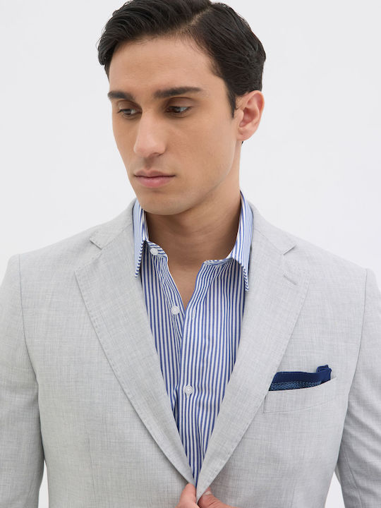 Men’s Suit Jacket with Slim Fit Light Gray