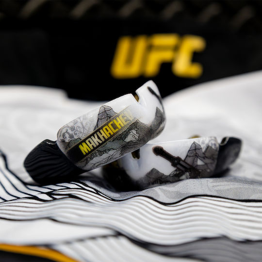 Mouthguard Opro Instant Custom Fit Mouthguard UFC Fighter Makhachev Black Grey White Gold